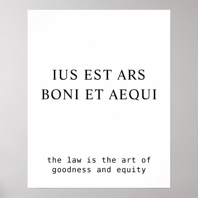 Poster Droit Goodness & Equity Inspirational Latin Citati (Devant)