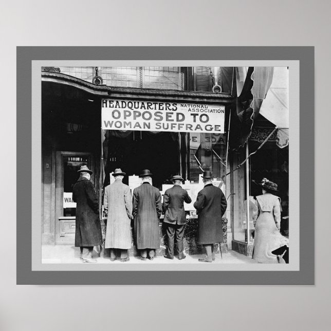 Poster Droits de vote des femmes - Opposé au suffrage des (Devant)