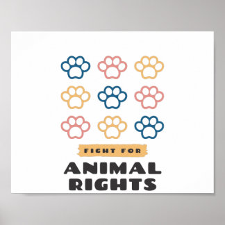 Poster Droits des animaux