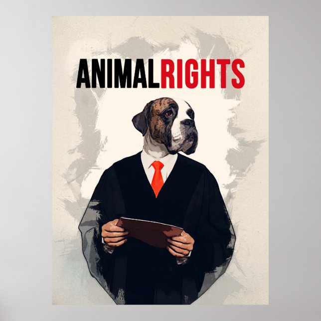 Poster Droits des animaux (Devant)