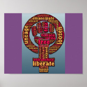 Poster droits des femmes 2017 levée poing Thunder_Cove