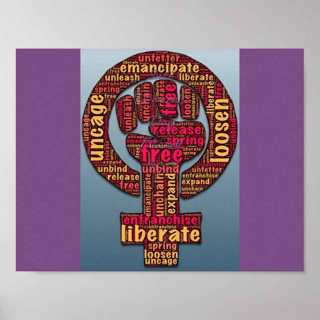 Poster droits des femmes 2017 levée poing Thunder_Cove (Devant)