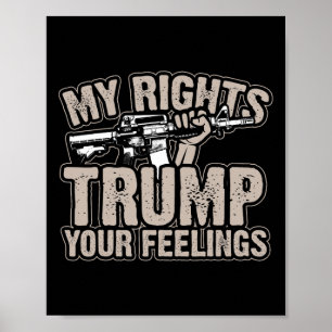 Poster Droits Trump Vos Sentiments 2e Amendement Canon ca
