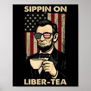 Poster Drôle 4 juillet en sirotant sur Liber-té Liberté I
