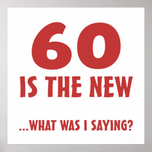 Poster Drôle 60e anniversaire Gag Cadeaux