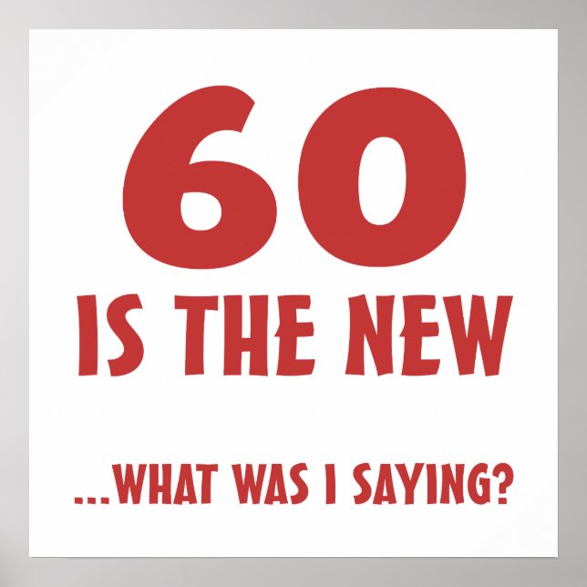 Poster Drôle 60e anniversaire Gag Cadeaux (Devant)