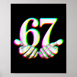 Poster Drôle 67 Main Six Sept Mème Génération Alpha Argot
