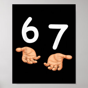 Poster Drôle 67 Mains Six Sept Mème Numéro 6 Et 7 Gen A