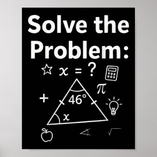 Poster Drôle 67 Math Meme Résoudre Le Problème Enseignant