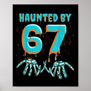 Poster Drôle 67 Mème Halloween Main de squelette hantée 