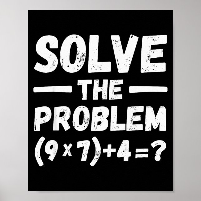 Poster Drôle 67 Mème Pemdas Humour Prof de Maths Élémenta (Devant)