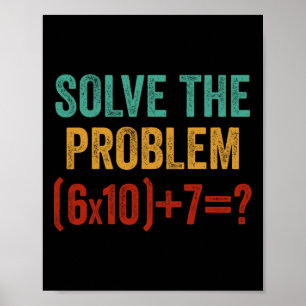 Poster Drôle 67 Mème Six Sept 6 7 Prof de Maths Hommes Fe