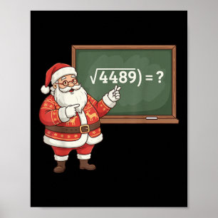 Poster Drôle 67 Mème Six Sept Prof de Maths Noël Gen