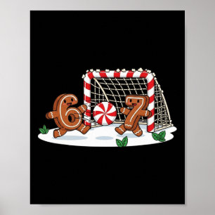 Poster Drôle 67 Six Sept Biscuit de Noël Football de Noël