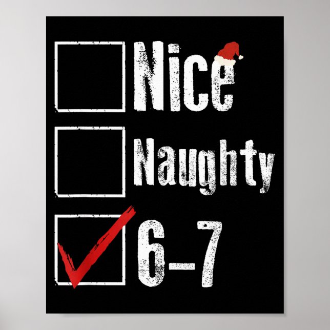 Poster Drôle 6-7 Mème Sympa Cochonne 67 Noël Pourriture C (Devant)