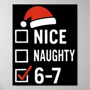 Poster Drôle 6-7 Mème Sympa Sale Noël, Six Sept C