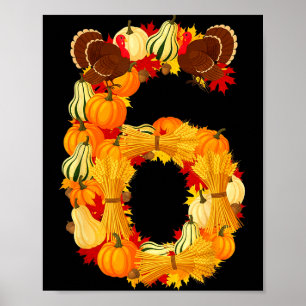 Poster Drôle 6 7 Six Sept Mème Couple Thanksgiving Dinde