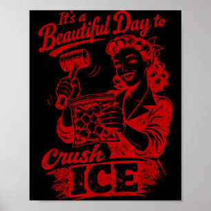 Poster Drôle abolir la glace, mignon mème pour les femmes