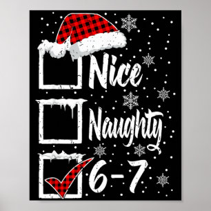 Poster Drôle Agréable Vilain 67 Chemise de Noël Brain Rot