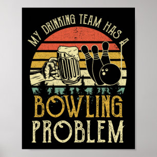 Poster Drôle Aiguille De Bière Mon Équipe De Boissons A U