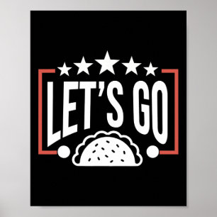 Poster Drôle Allons-y Taco 46