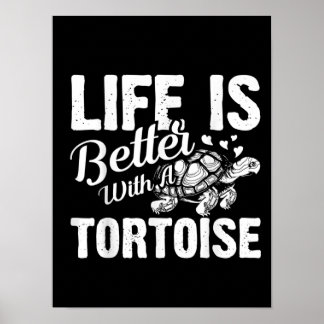 Poster Drôle Amateurs de tortue Cadeaux Hommes Femmes Mig