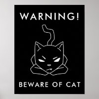 Drôle Avertissement Cat | Méfiez-vous du chat en c