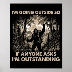 Poster Drôle Big Foot Randonnée Papa Blague Exceptionnel