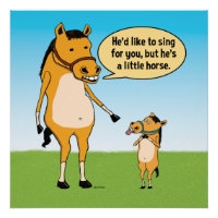 Poster drôle Big Horse et Little Horse