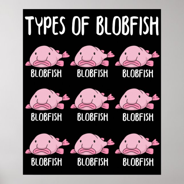 Poster Drôle Blobfish Cadeaux filles garçons Blobfish sou (Devant)