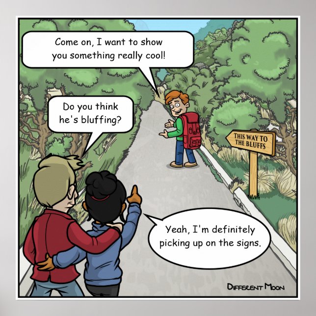 Poster drôle Bluffant (Devant)