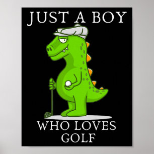 Poster Drôle cadeau de golf pour les garçons Golf pour en
