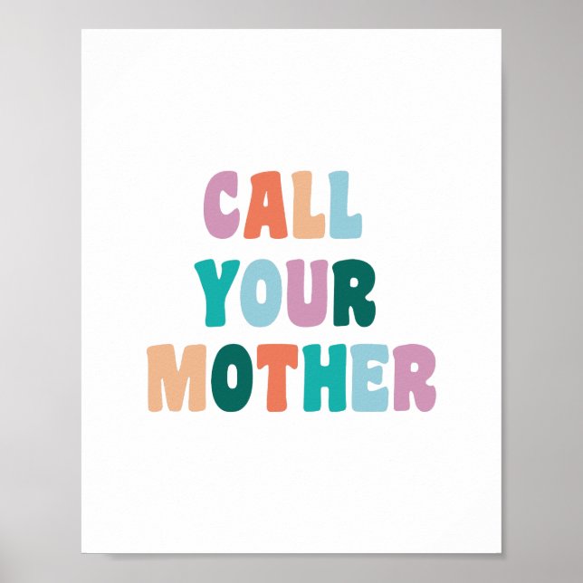 Poster Drôle cadeau de sac pour fils fille appelez votre  (Devant)