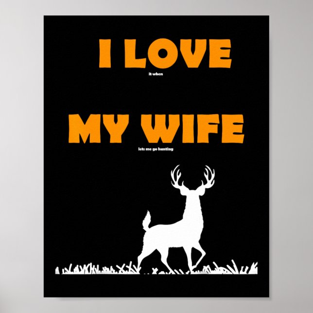 Poster Drôle Cadeau J'Aime Quand Ma Femme Me Laisse Tuer (Devant)