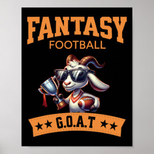 Poster Drôle Champion de football Imaginaire