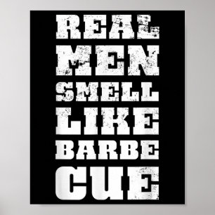 Poster Drôle Chef Barbecue Fumé Viande Adulte Hommes Gril