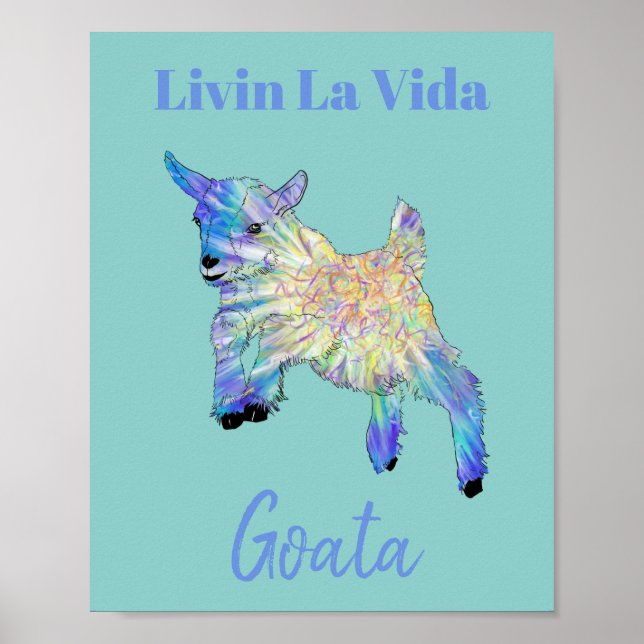 Poster Drôle Chèvre Dit (Devant)