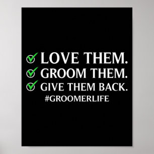 Poster Drôle Chien Grooming Art Pour Hommes Femmes Animat