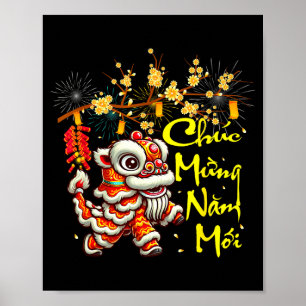 Poster Drôle Chuc Mung Nam Moi Bonne Année vietnamienne