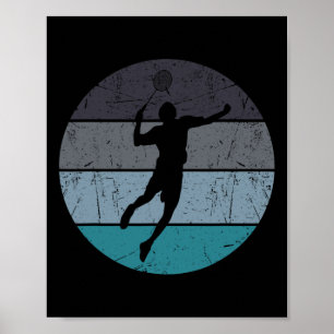 Poster Drôle Chute Dminton Pour Hommes Femmes Rétro Vinta