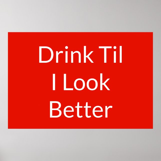 Poster Drôle Citation de bière célèbre des paroles (Devant)