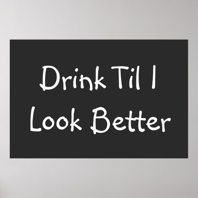 Poster Drôle Citation de bière célèbre des paroles (Devant)