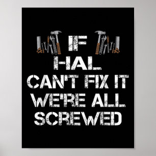 Poster Drôle Citation Handyman Personnalisé Cadeau Hal