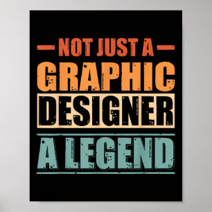 Poster Drôle Citation Retro Graphiste