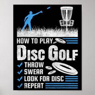 Poster Drôle Comment Jouer Au Disc Golf