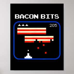 Poster Drôle Con 8 bits Joueur vidéo Retro Geek Nerd