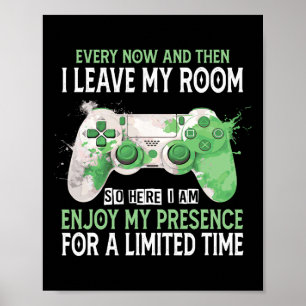 Poster Drôle contrôleur de jeu vidéo Gamer Cadeaux pour g
