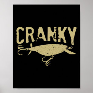 Poster Drôle Cranky - Leurre de pêche Crankbait Humour Pê