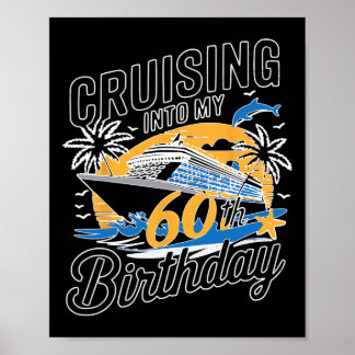 Poster Drôle Croisière Pour Mes 60 Ans Méditerranée