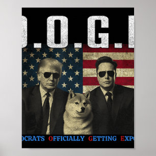 Poster Drôle D.o.g.e Démocrates Doge Officiellement Se Dé